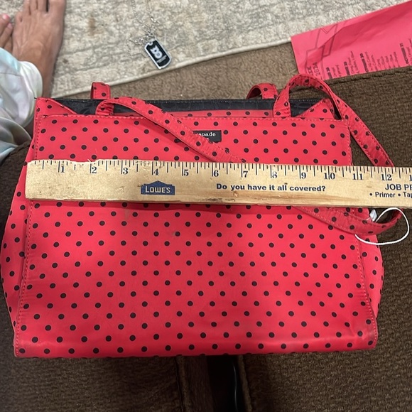 Kate Spade purse red with black polka dots. Very cute ๐ - Picture 7 of 9